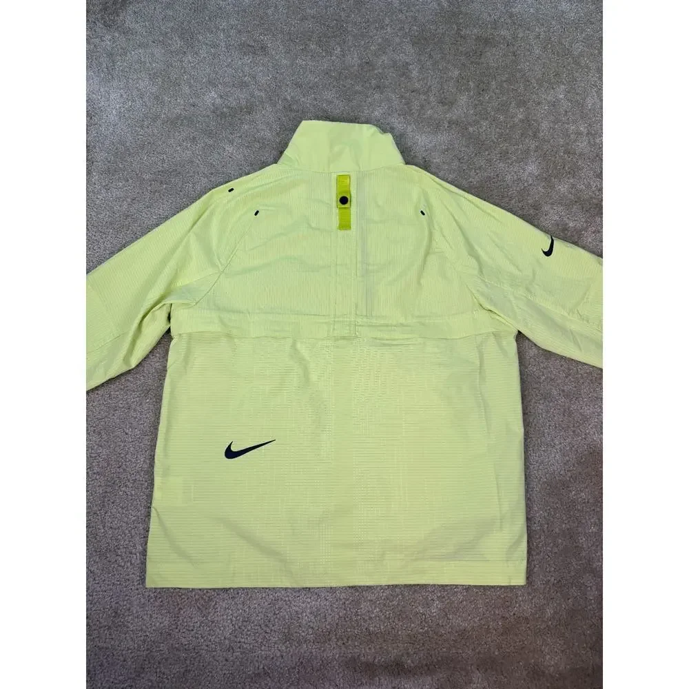 Nike Tech Pack Jacket Mens Small Yellow 1/2 Zip Pullover Windbreaker CK0710-010